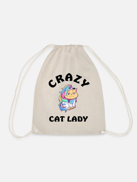 Crazy Cat Lady - Turnbeutel - Natur