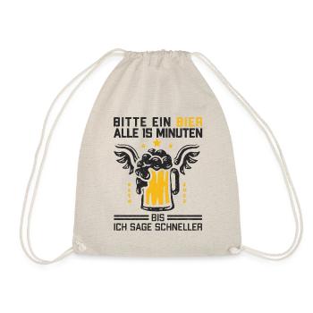 Lustiger Trinkspruch Bier Alkohol Bierliebhaber - Turnbeutel - Natur - Vorne