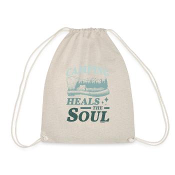 Camping heals the soul - Drawstring Bag - nature - Front