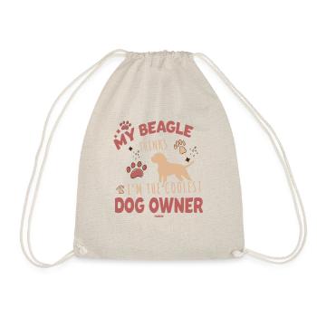 Mein Beagle denkt ich bin der coolste Hundehalter - Turnbeutel - Natur - Vorne