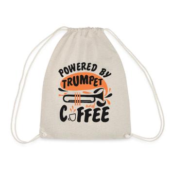 Trumpet Player Coffee Powered By - Drawstring Bag - nature - Front