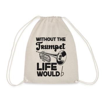 Trumpet Player B Flat Without The - Drawstring Bag - nature - Front
