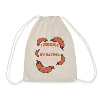 Eating hot dogs reduces stress - Drawstring Bag - nature - Front