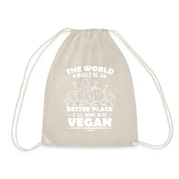 vegane Mutter tolle Welt Veganismus Gemüse - Turnbeutel - Natur - Vorne