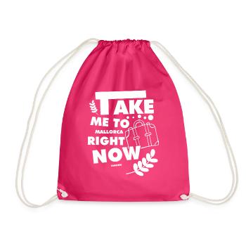 Mallorca Holiday Travel Recreation - Drawstring Bag - fuchsia - Front