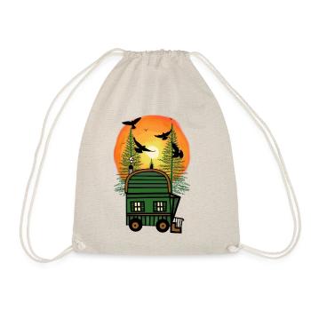 Bauwagen Naturfreund Freak Öko Haus Hütte wohnen - Sac de sport léger - nature - Devant