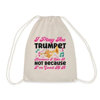 Trumpet Player I Play The Trumpet - Drawstring Bag - nature - Front