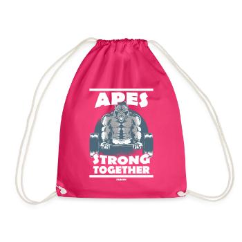 Des singes forts ensemble - Sac de sport léger - fuchsia - Devant