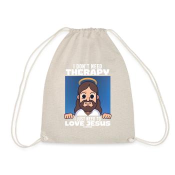 I Don't Need Therapy I Just Need To Love Jesus - Turnbeutel - Natur - Vorne