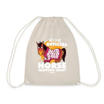 This Is My Official Horse Napping Shirt - Turnbeutel - Natur - Vorne