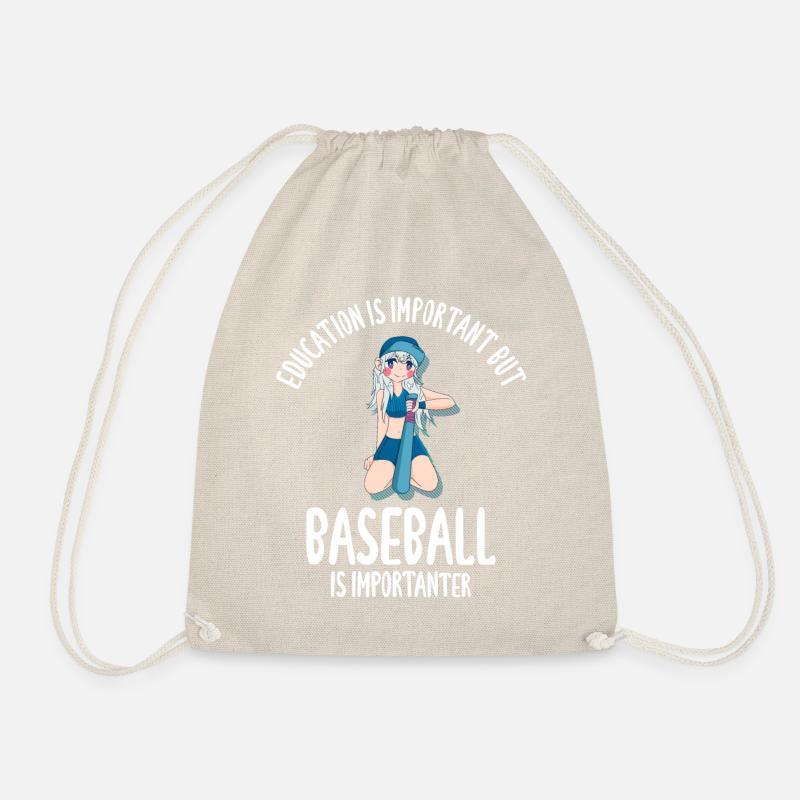 Education Is Important But Baseball - Turnbeutel - Natur