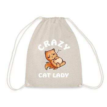 Crazy Cat Lady - Drawstring Bag - nature - Front