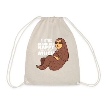 Sloths Make Me Happy You Not So Much - Drawstring Bag - nature - Front