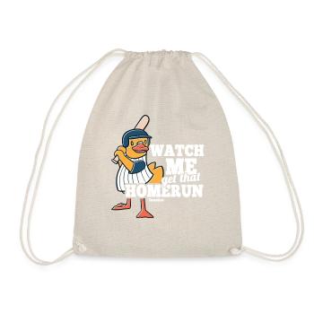 Duck Bird Baseball Gift - Drawstring Bag - nature - Front