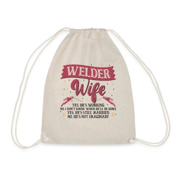 Welder Welding Wife Welder Wife - Turnbeutel - Natur - Vorne