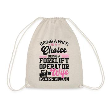Certified Forklift Truck Operator - Drawstring Bag - nature - Front