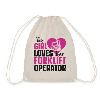 Certified Forklift Truck Operator - Drawstring Bag - nature - Front