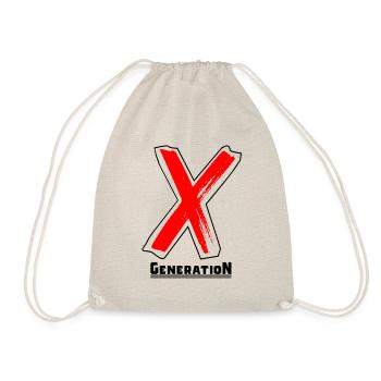 Génération X Lettres/X Symbole Texte Cadeau - Sac de sport léger - nature - Devant