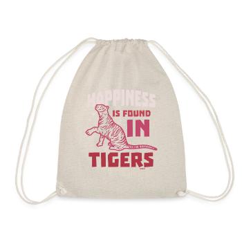 Happiness Is Found In Tigers - Drawstring Bag - nature - Front