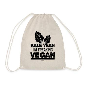 crazy vegan - Drawstring Bag - nature - Front