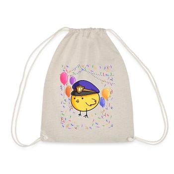 Oiseau d’anniversaire des enfants de la police - Sac de sport léger - nature - Devant