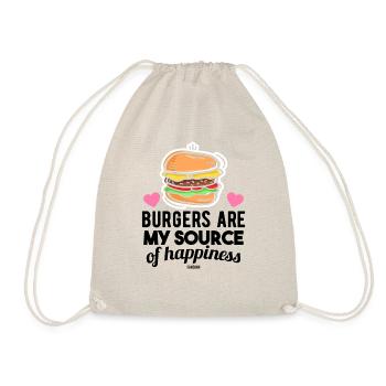 Hamburg fast food grill delicious - Drawstring Bag - nature - Front