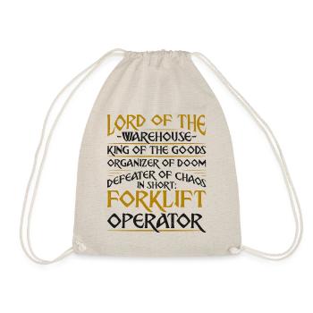 Certified Forklift Truck Operator - Drawstring Bag - nature - Front