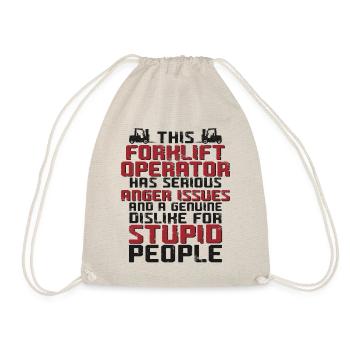 Certified Forklift Truck Operator - Drawstring Bag - nature - Front