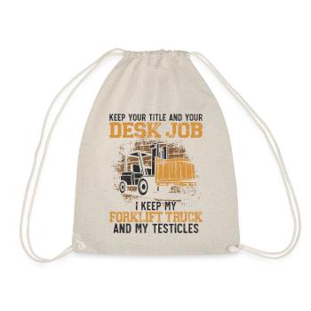 Certified Forklift Truck Operator - Drawstring Bag - nature - Front