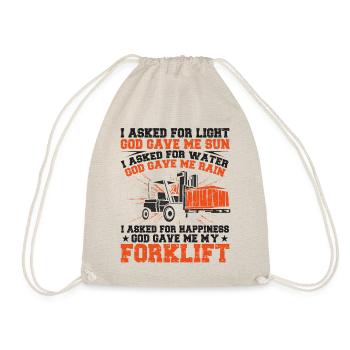Certified Forklift Truck Operator - Drawstring Bag - nature - Front