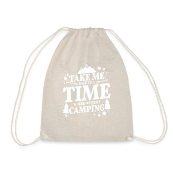 cool camping slogan - Drawstring Bag - nature - Front