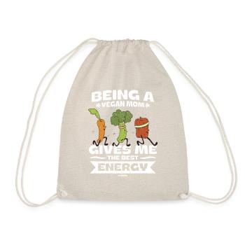 Carotte Paprika Brocoli Mama végétalien - Sac de sport léger - nature - Devant