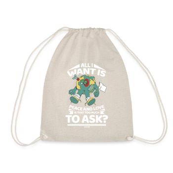 our planet Earth wants world peace - Drawstring Bag - nature - Front