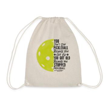 Pickleball Grandma Grandpa Vintage - Drawstring Bag - nature - Front