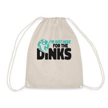 Pickleball Pun I'm Just Here For - Drawstring Bag - nature - Front