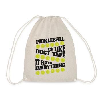 Pickleball Pickleball Is Like Duct - Drawstring Bag - nature - Front