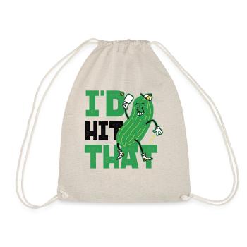 Pickleball Pickle I'd Hit That - Drawstring Bag - nature - Front