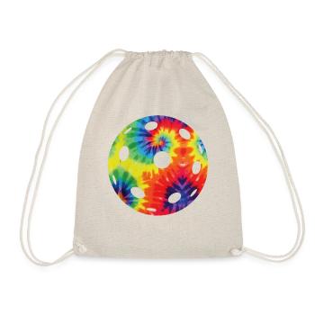 Pickleball Tie Dye Retro 80s 90s - Drawstring Bag - nature - Front