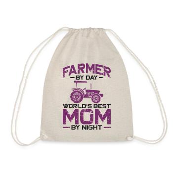 Farming Farmer Mom Mother Vintage - Turnbeutel - Natur - Vorne