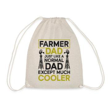 Farming Farmer Dad Father Vintage - Drawstring Bag - nature - Front