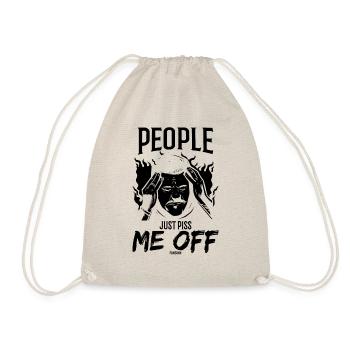 People Just Piss Me Off - Drawstring Bag - nature - Front