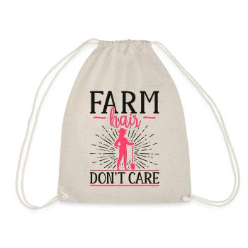 Farming Farmer Girl Female Farm - Turnbeutel - Natur - Vorne