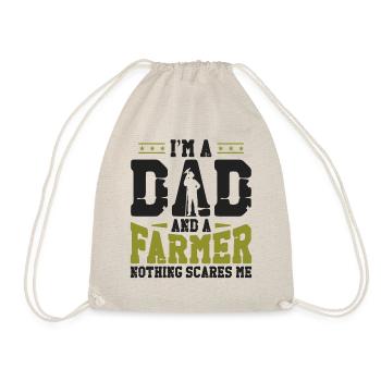 Farming Farmer Dad Father Vintage - Drawstring Bag - nature - Front