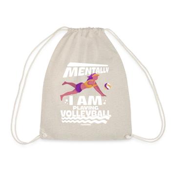 Volleyball Beachvolleyball Geschenk Strand - Turnbeutel - Natur - Vorne