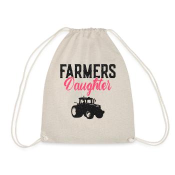 Farming Farmer Daughter Vintage - Drawstring Bag - nature - Front