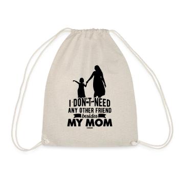 Mutter Tochter Kind Familie Muttertag - Turnbeutel - Natur - Vorne