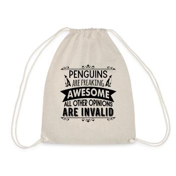Penguins Are Freaking Awesome - Turnbeutel - Natur - Vorne