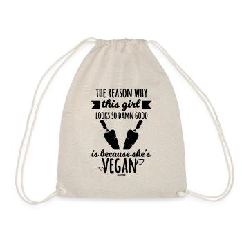 Vegan mère fille végétarienne - Sac de sport léger - nature - Devant