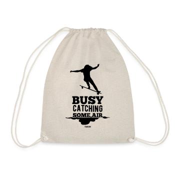 Girl Halfpipe Skateboard Woman - Drawstring Bag - nature - Front