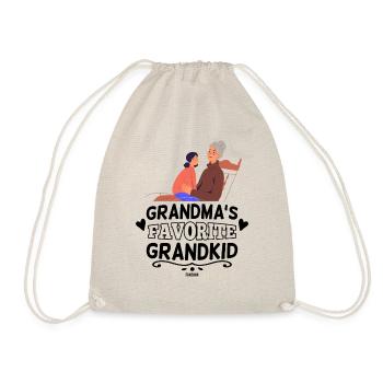Grandma her dearest grandchild - Drawstring Bag - nature - Front